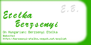 etelka berzsenyi business card